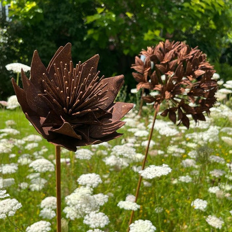 Handmade Rusty Iron Stems - Flowers J to Q