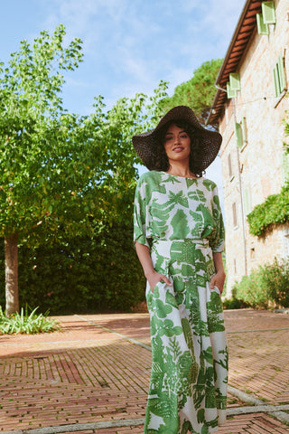 Giant Willow Green Obi Dress - One Hundred Stars