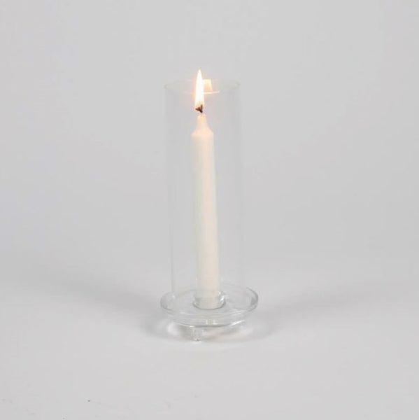 Clear Glass Cylinder Candle Holder Stand﻿