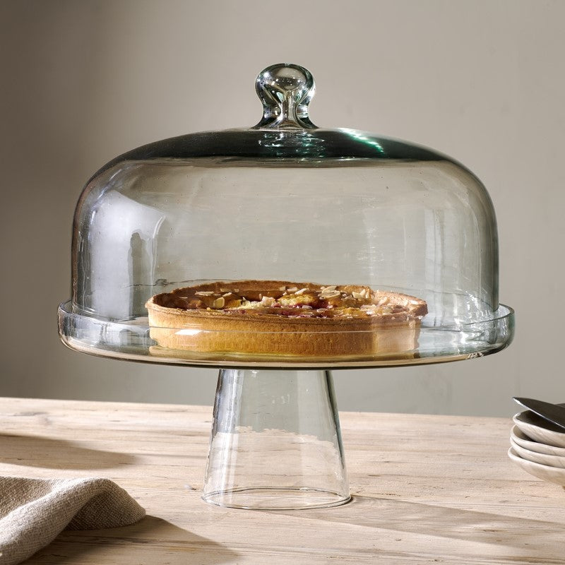 Square cake stand clearance with dome