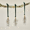 Clear Glass Drop Cluster Bauble - Set of Three