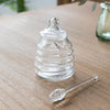 Recycled Glass Honey Pot and Dibber 