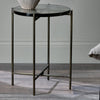 Glass and Antique Brass Side Table