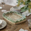 Glass Oven to Table Dish with Woven Grass Rope Serving Tray - Rectangular