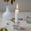 Glass Star Candle Holder with Gold Rim