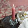 Glass Star Candle Holder with Gold Rim