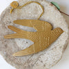 Gold Swallow Hanging Ornament