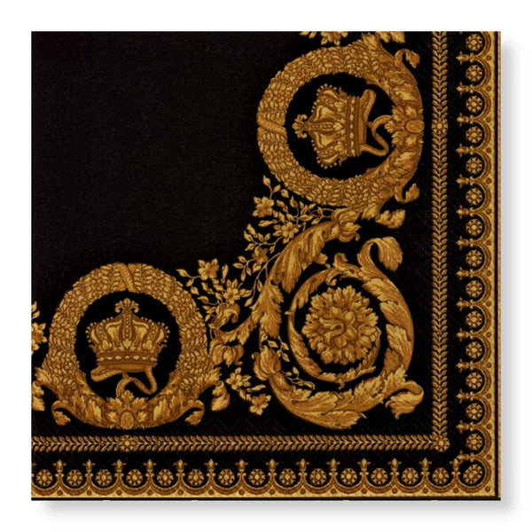 Golden Crown Paper Napkins - Cocktail