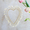 Golden Heart Decoration with Pearl Detail