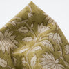Green Floral Hand-Printed Cotton Tablecloth - 140 x 260 cm