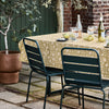 Green Floral Hand-Printed Cotton Tablecloth - 140 x 260 cm