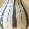 Green Stripe Fluted Neck Vase