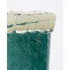 Handmade Small Glass Vase - Kupla - Green with Beige Rim - Two Size Options
