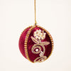 Federica Embelished Velvet Bauble - Peach