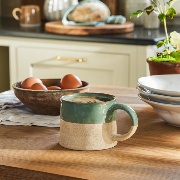 Half Glazed Mug - Rosemary - Set of Two
