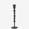 Hand Forged Black Iron Candlestick - 24cm
