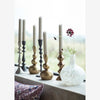 Hand Forged Black Iron Candlestick - 24cm