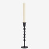 Hand Forged Black Iron Candlestick - 24cm