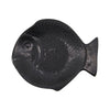 Handcrafted Black Stoneware Fish Dish