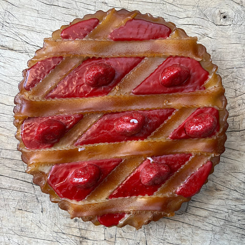 Handmade Fruit Tart Candle - Strawberry