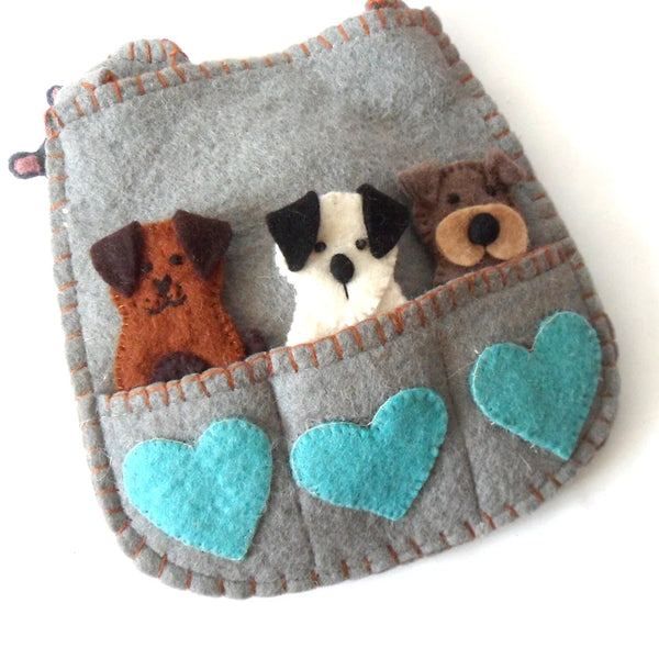Handmade Puppet Bag - Dogs - Fairtrade