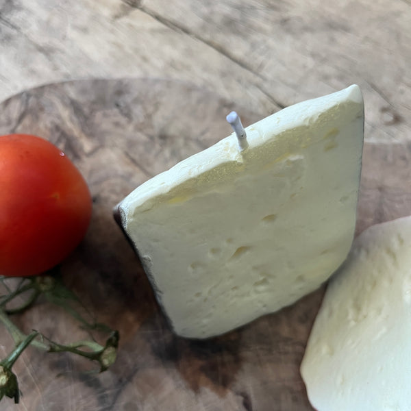 Handmade Wedge of Cheese Candle - Black Rind
