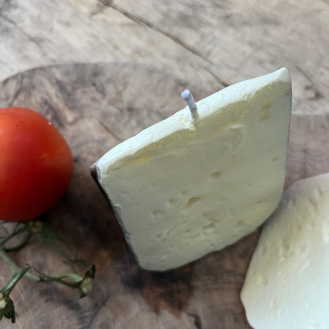 Handmade Wedge of Cheese Candle - Black Rind