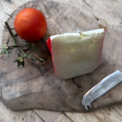 Handmade Wedge of Cheese Candle - Red Rind