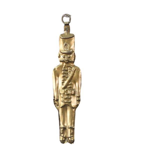 Hanging Antique Gold Nutcracker Decoration