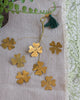 Hanging Brass Clover Leaf Bunch