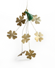 Hanging Brass Clover Leaf Bunch
