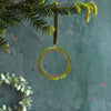 Hanging Green Glass Bead Wreath Decoration