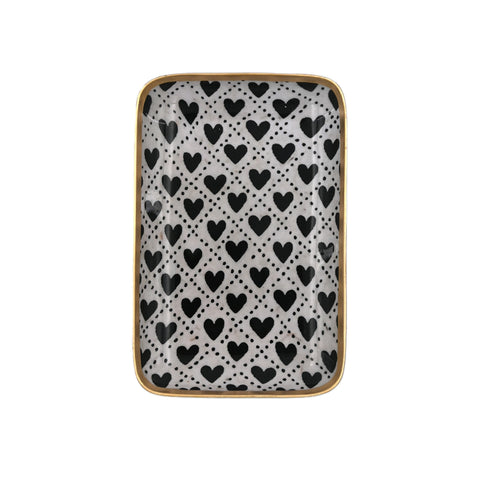 Enamelled Hearts Tray - Mini - Boncoeurs