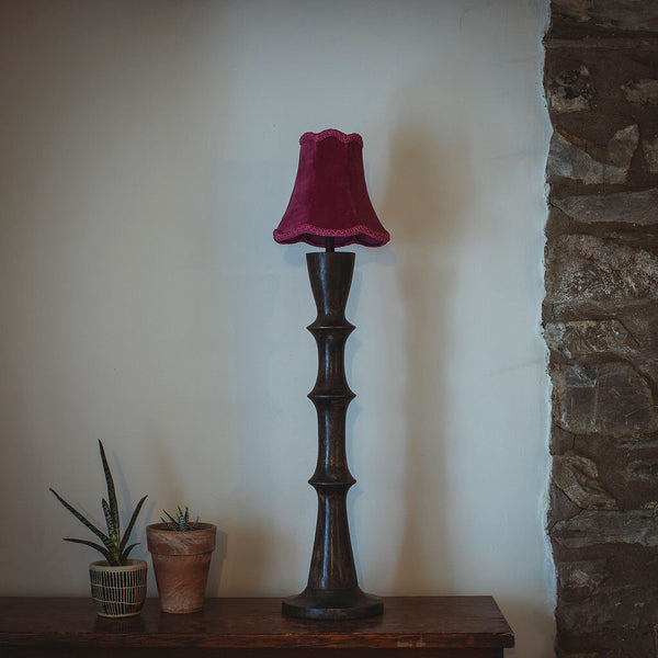 Small Velvet Lampshade - Raspberry or Orange