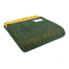 Herringbone Pure New Wool Knee Blanket - Emerald and Mustard