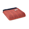 Herringbone Pure New Wool Knee Blanket - Navy and Flamingo