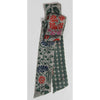 Hand-Printed Silk Bandeau Scarf in Tin - Clematite - Khaki