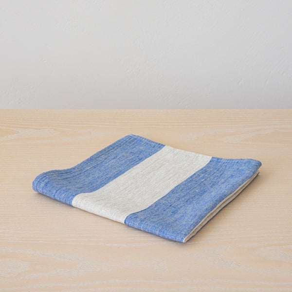 Vienna Blue Stripe Linen Napkin - Set of Four