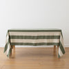 Vienna Green Stripe Linen Tablecloth - 135x250cm