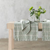 Verona Green Multi-Stripe Linen Napkin - Set of Four
