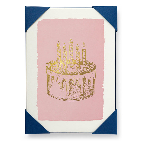 Gold&nbsp;Cake&nbsp;Notelets - Pack of Five