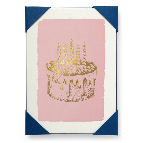 Gold Cake Notelets - Pack of Five