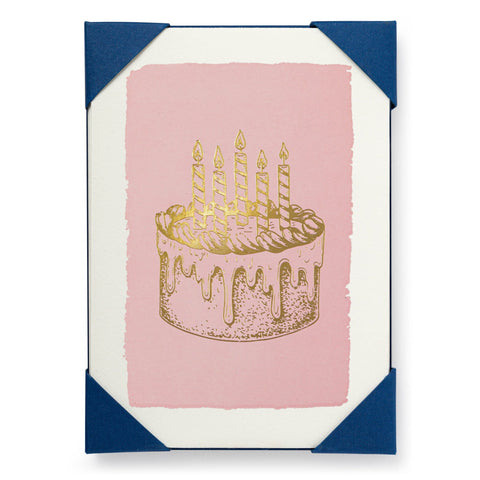 Gold&nbsp;Cake&nbsp;Notelets - Pack of Five