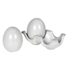 Porcelain Egg Box with Egg Salt and Pepper Shakers