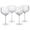 Large Dimpled Wine Gin Beer Glass - Set of Four