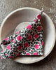 Cotton Block-Printed Pink Zucchini Napkin - Set of Four