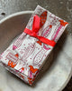 Cotton Block-Printed Pink Fish Spritz Napkin - Set of Four
