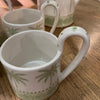 Green Palm Tree Mug - Set of Four