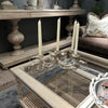 Elaborate French Style Long Metal Candle-Holder