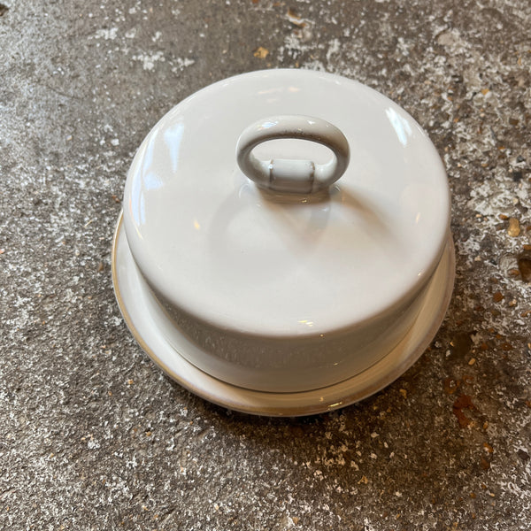 Stoneware Butter or Cheese Dish - Cream